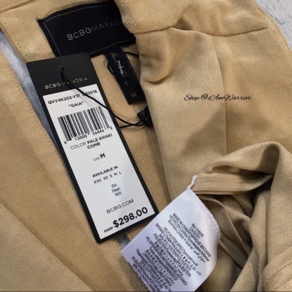 BCBGMaxAzria NWT vegan faux suede side tie vest duster *shop@iamwarrior - Picture 5 of 6